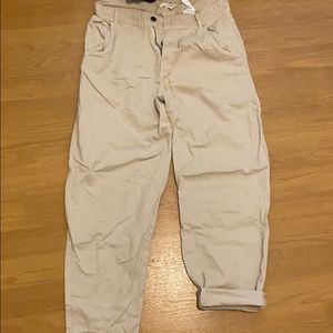 Slouchy legged khakis